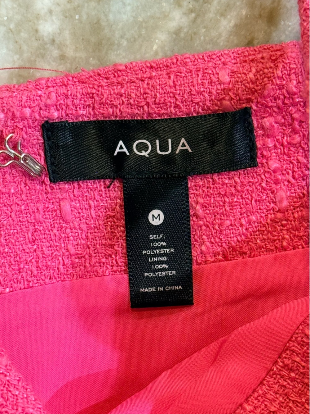 Women’s AQUA pink textured bow front dress- Size medium - Picture 9 of 10